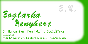 boglarka menyhert business card